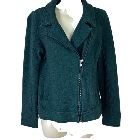 TAHARI Forest Green Wool Blend Sweater Jacket Size Small - Picture 7 of 9